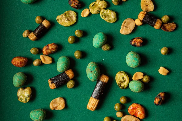 Japanese Snacks Table Top View — Stock Photo, Image