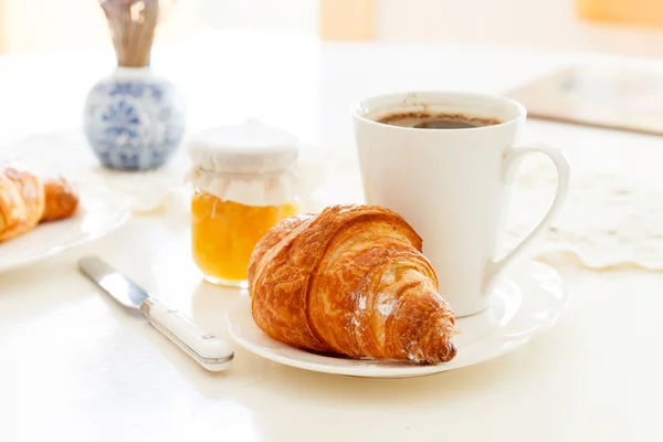 Croissant and coffee Stock Image