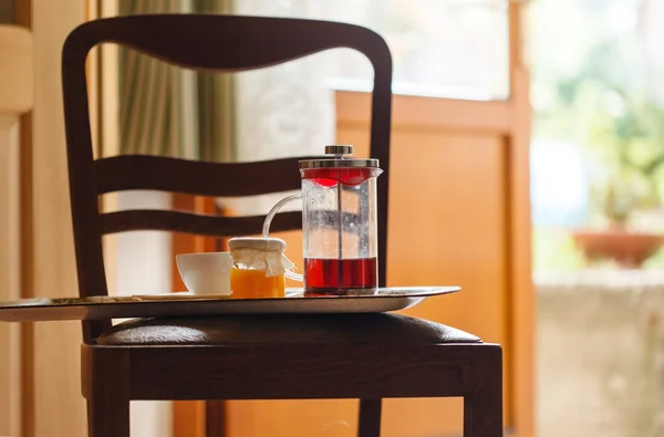 Colazione in vassoio — Foto Stock