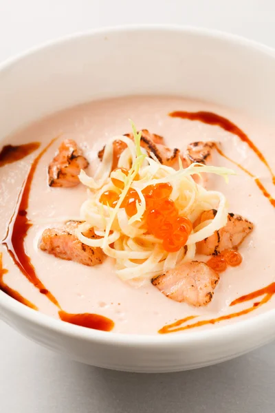 Fish cream soup — Stock Photo, Image