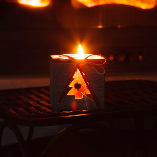 Weihnachtskerze — Stockfoto