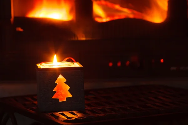 Рождественская свеча — стоковое фото