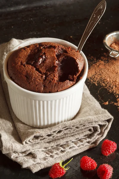 Souffle de chocolate — Fotografia de Stock