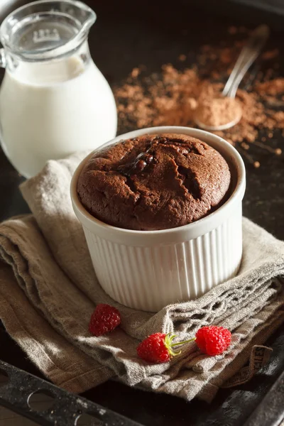 Chocolate souffle — Stock Photo, Image