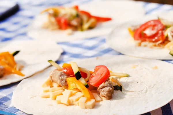 Tortilla on  plates — Stock Photo, Image