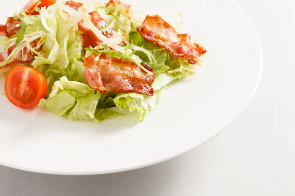 Salad with bacon — Stock Photo, Image