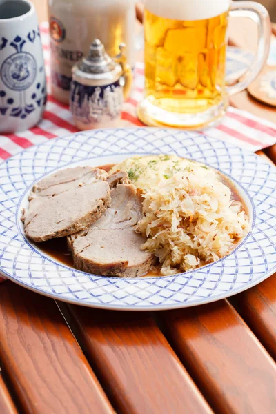 Baked pork chop with cabbage — Stock Photo, Image