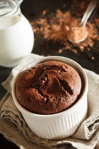 Chocolate souffle — Stock Photo, Image