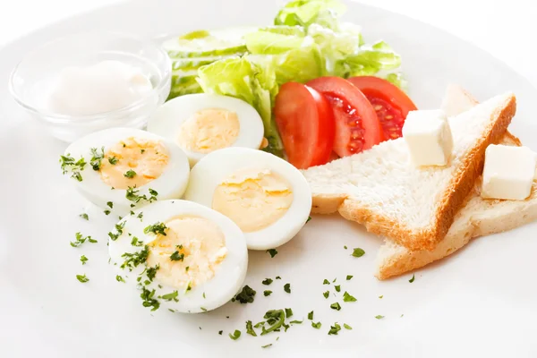 Colazione sul piatto — Foto Stock