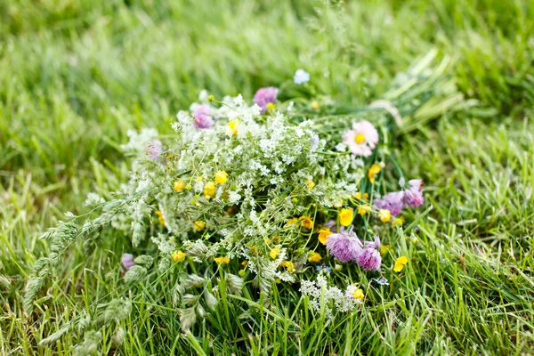 Букет ярких полевых цветов — стоковое фото