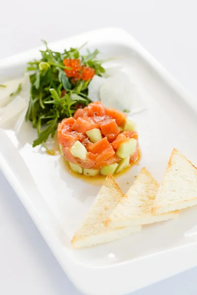 Salmon tartar — Stock Photo, Image