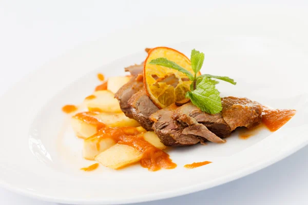 Duck Breast with orange sauce — Stock Photo, Image