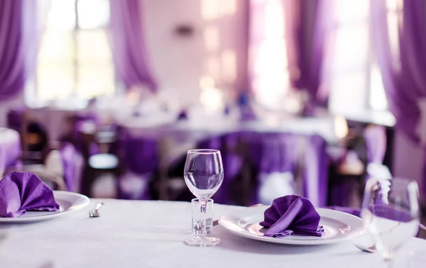 Tables set for meal — Stock Photo, Image