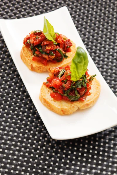 Domates bruschetta — Stok fotoğraf