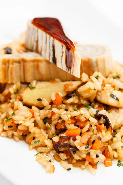 Rice with chicken — Stock Photo, Image