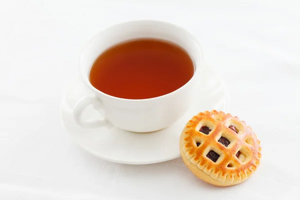 Chá com biscoito — Fotografia de Stock