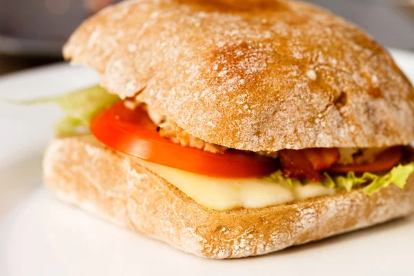 Sandwich with chicken — Stock Photo, Image