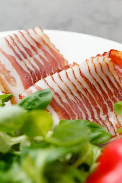 Bacon on the plate — Stock Photo, Image