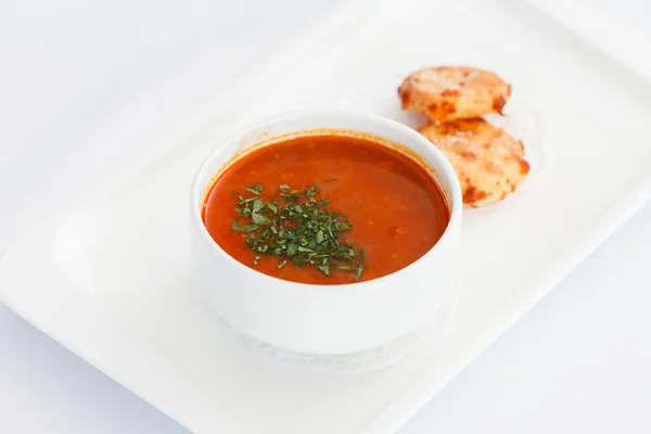 Sopa de tomate — Fotografia de Stock