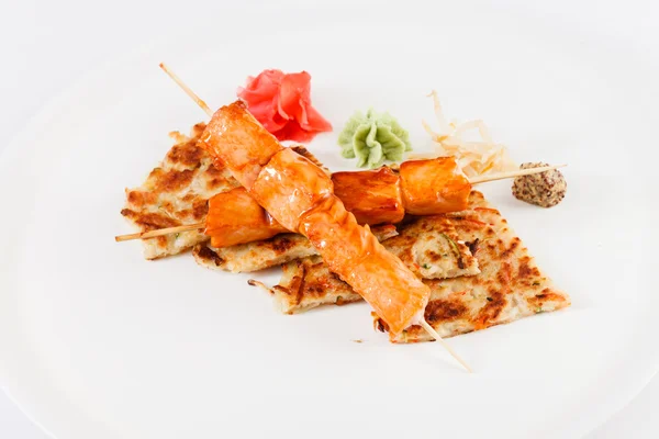 Lososový kebab — Stock fotografie