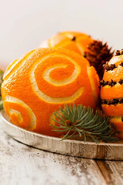 Christmas oranges — Stock Photo, Image