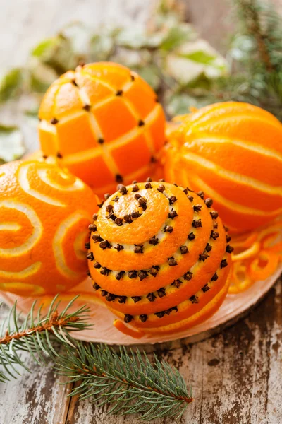 Christmas oranges — Stock Photo, Image