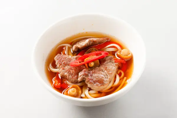 Sopa de fideos de res — Foto de Stock