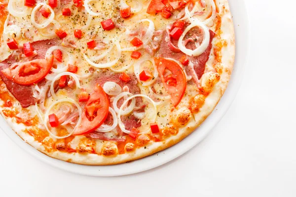Pizza on white — Stock Photo, Image
