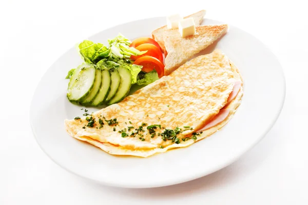 Breakfast in plate — Stock Photo, Image