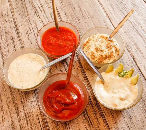 Different sauces — Stock Photo, Image