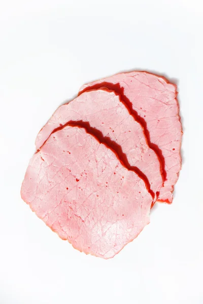 Ham on white — Stock Photo, Image