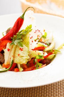 et ve biber salatası