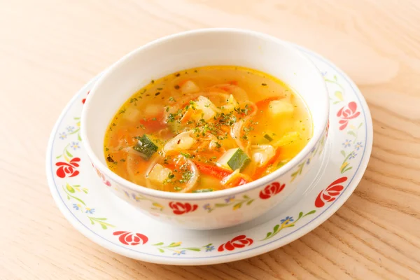 Vegetable soup in bowl — Stock Photo, Image