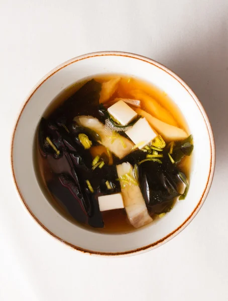 Japanse soep in kom — Stockfoto