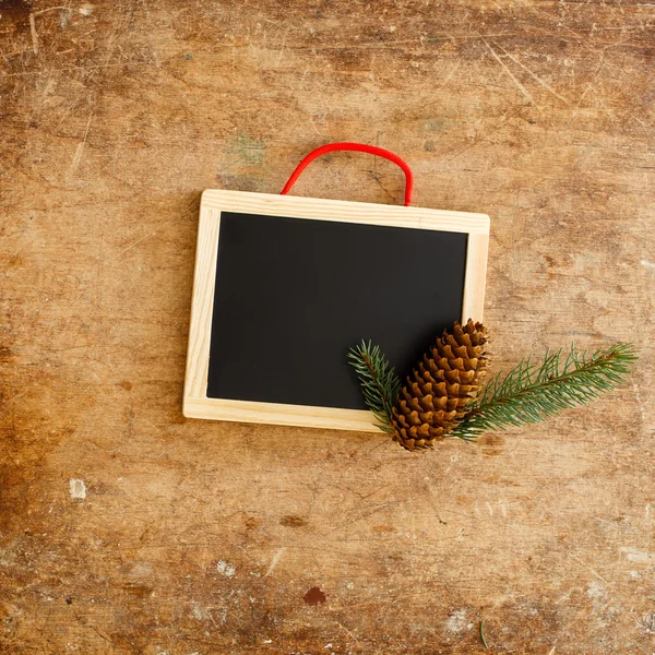 Quadro de madeira com cone — Fotografia de Stock