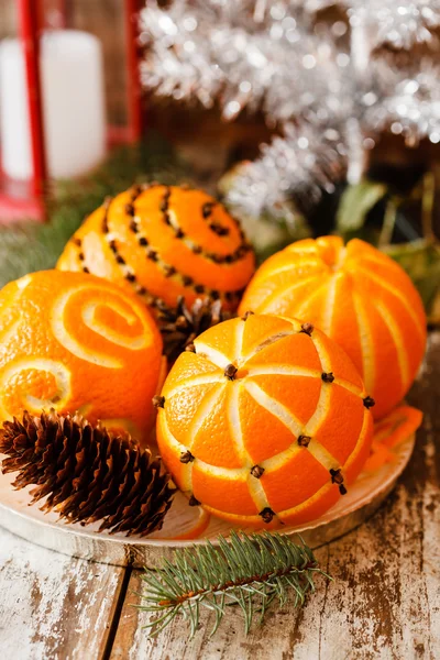 Kerstmis sinaasappelen — Stockfoto