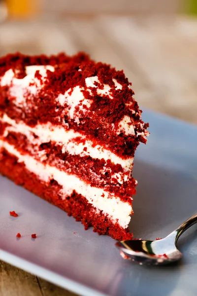 Pastel de terciopelo rojo — Foto de Stock