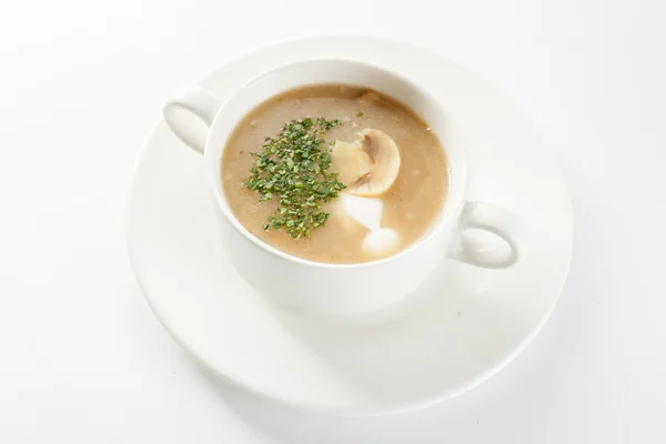 Soupe à la crème aux champignons — Photo