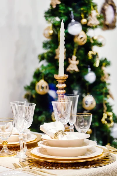 Cenário de mesa de Natal — Fotografia de Stock