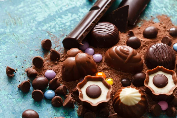 Doces de chocolate — Fotografia de Stock