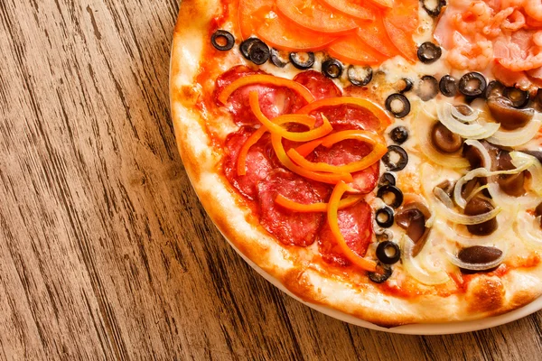 Νόστιμο πίτσα closeup — Φωτογραφία Αρχείου