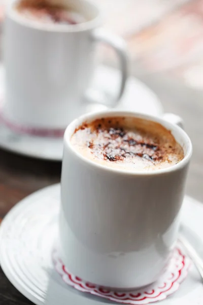 Cappuccino with chocolate — Stock Photo, Image