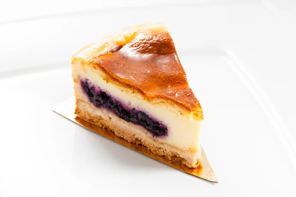 Torta di formaggio con mirtilli — Foto Stock