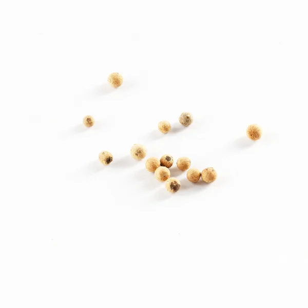 White pepper grains — Stock Photo, Image