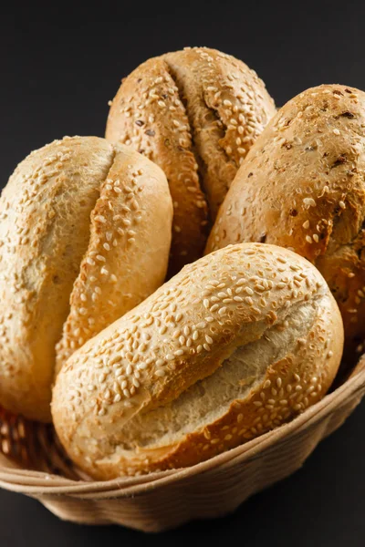 Buns in the basket — Stock Photo, Image