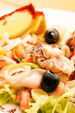 Deniz ürünleri salatası