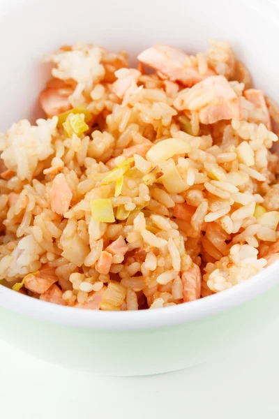 Рис с лососем — стоковое фото