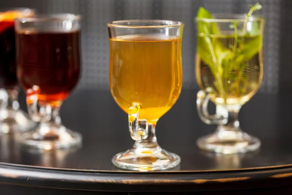 Winter tea in glasses — Stock Photo, Image