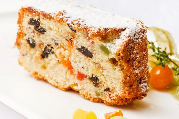 Christmas cake with raisins — Stock Photo, Image