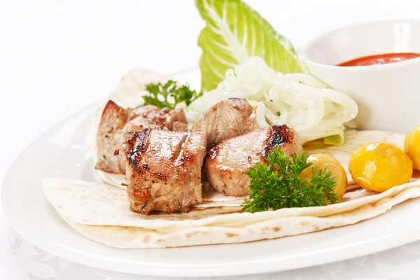 Carne di maiale con salsa — Foto Stock